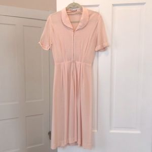Soft blush sheer vintage summer dress